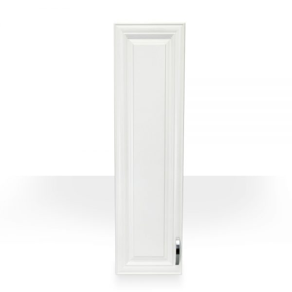 White raised panel side cabinet
