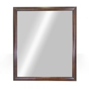 42"x36" dark walnut mirror