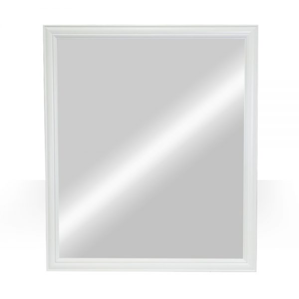 42"x36" white raised panel mirror
