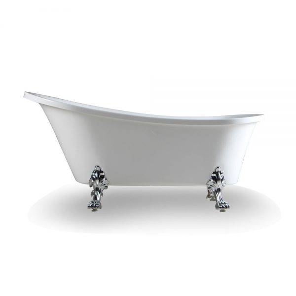 67" Freestanding Clawfoot Acrylic Tub
