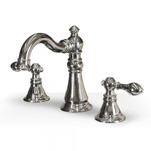 Ornate Chrome Widespread Faucet