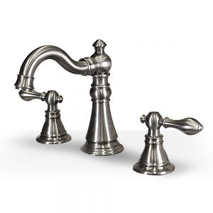 Ornate Brushed Nickel Widespread Faucet
