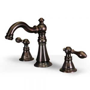 Ornate Oil Rubbed Bronze Widespread Faucet
