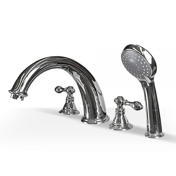Classic Chrome Deck Mounted Tub Filler