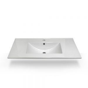 37" Ceramic One Piece Square Sink Counter Top