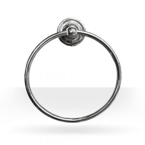 Classic brushed nickel towel ring