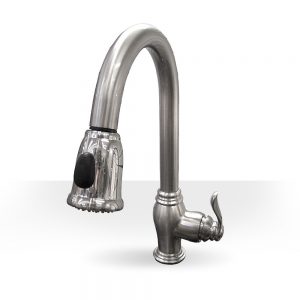 Ceramica Classic Brushed Nickel Pull Down Kitchen Faucet