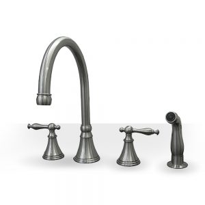 Brushed Nickel 8" Kitchen Faucet with Hand spray
