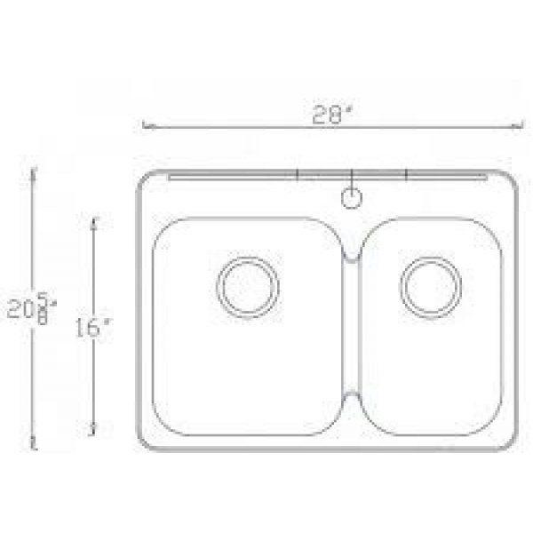B212 20 Gauge Stainless Double Sink (2)